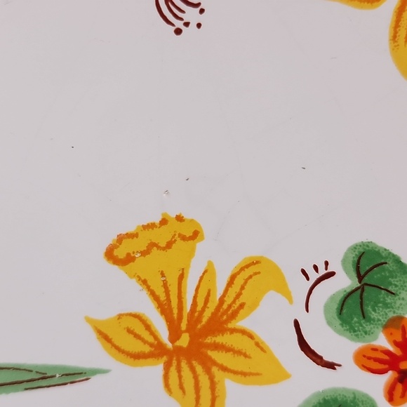 Vintage Mid Century Modern Wood Cheese Charcuterie Board - Retro ceramic tile - Picture 2 of 16